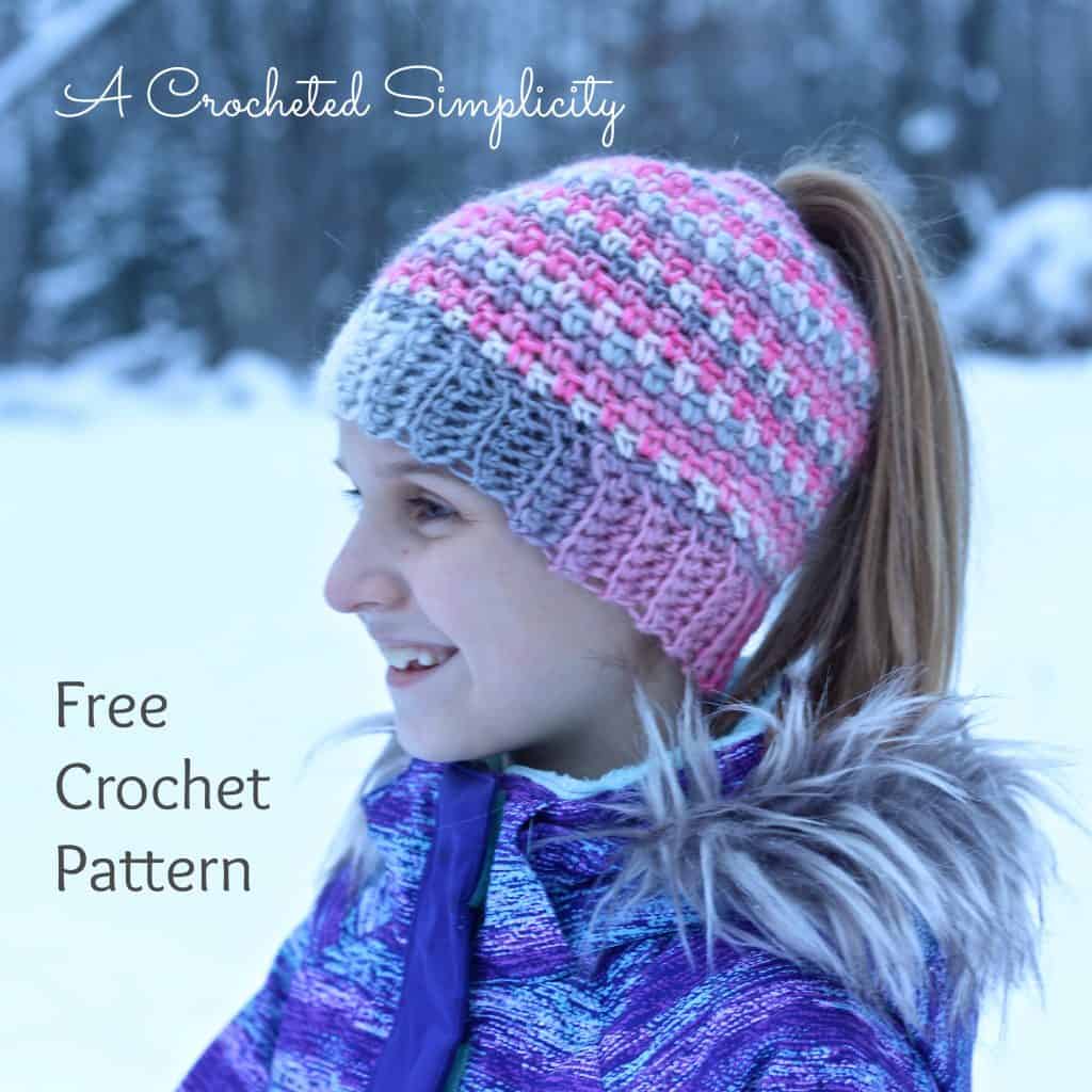 linen-stitch-crochet-ponytail-hat-with-video-tutorial-a-crocheted