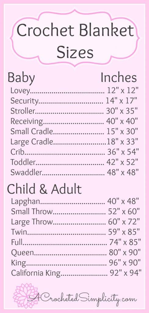 Crochet Hat Size Chart Cm