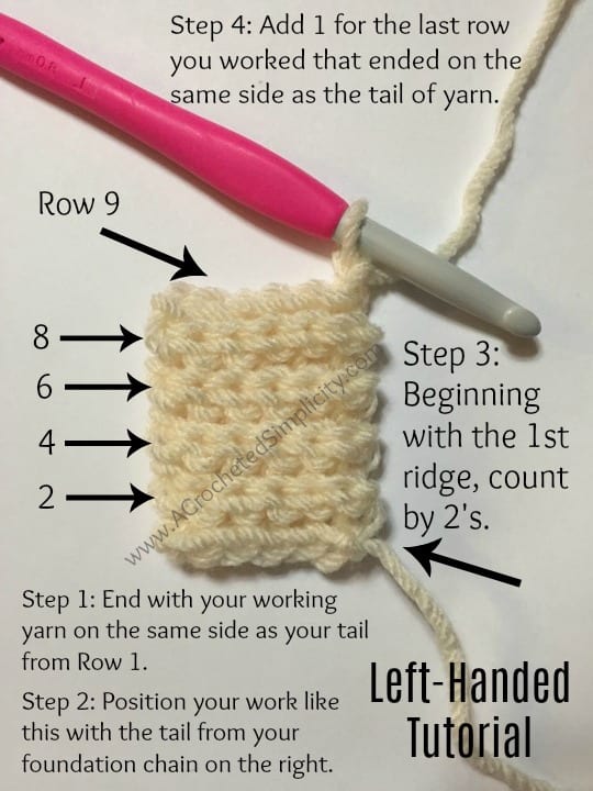 Does anyone know any easy ways to count rows in back loop single crochet ?  : r/crochet