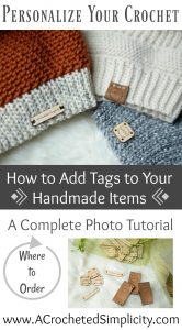 How to Add Wooden Tags to Crochet Beanies for a More Professional