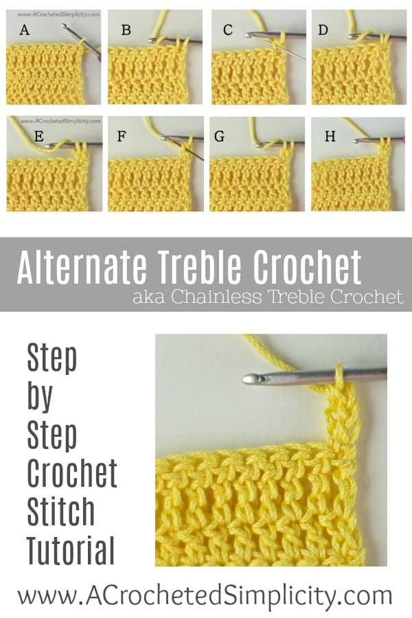 How to Crochet Alternate Treble Crochet (Chainless Treble Crochet