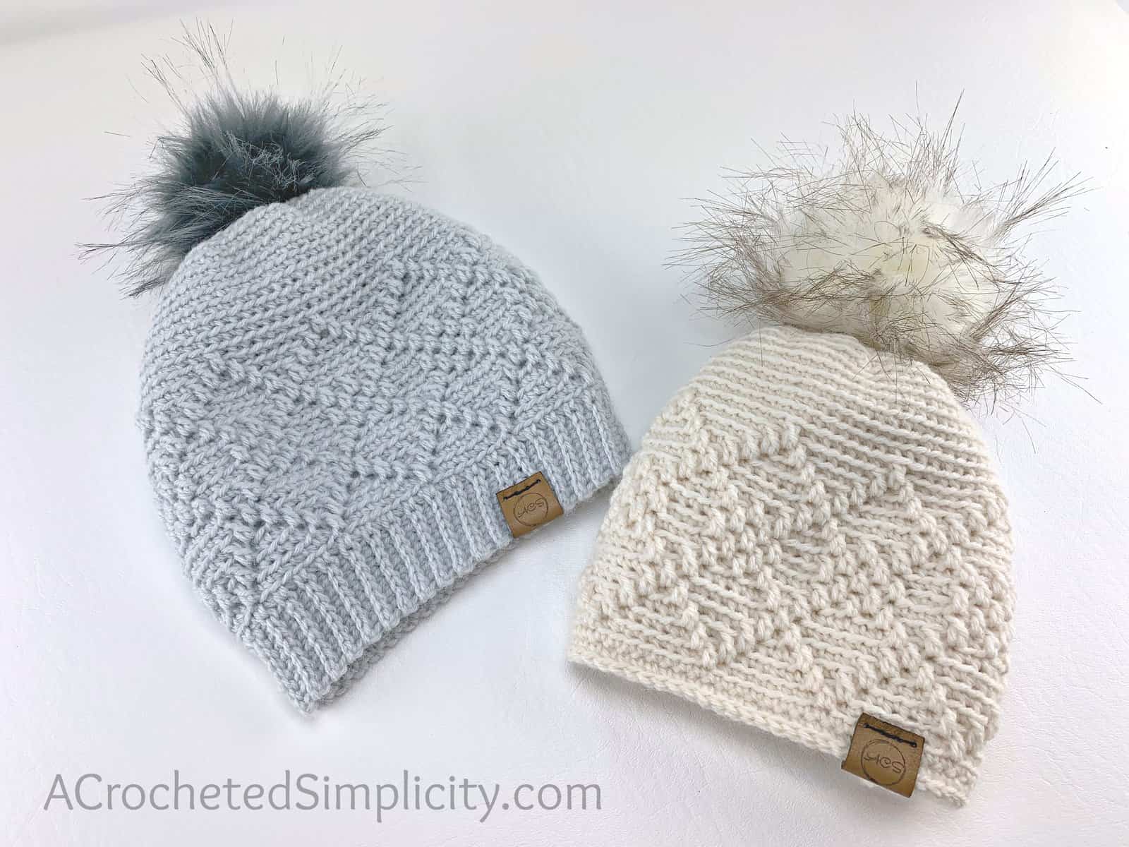 Argyle Beanie & Slouch - Free Crochet Hat Pattern - A Crocheted
