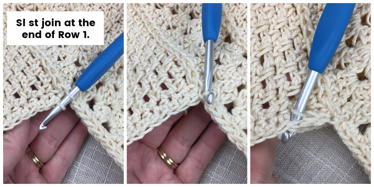 Granny stitch and linen stitch crochet tote bag eding tutorial.
