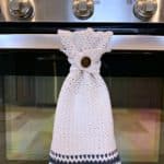 Free Crochet Pattern - Buffalo Plaid Dish Towel by A Crocheted Simplicity #buffaloplaidtowel #farmhousecrochet #freecrochetpattern #crochetdishtowel #crochetteatowel #farmhousestripedtowel #crochetkitchentowel