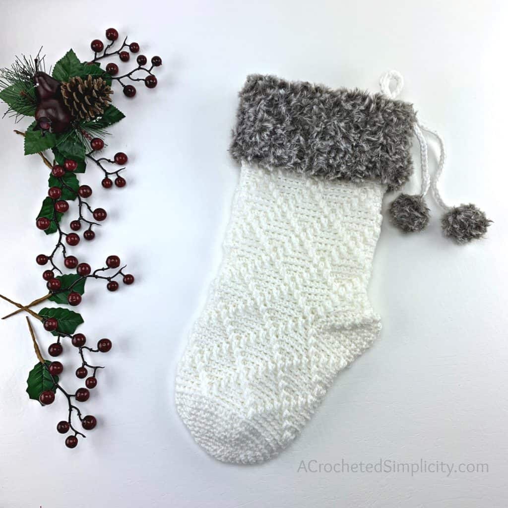 O' Christmas Tree Christmas Stocking Free Crochet Pattern A