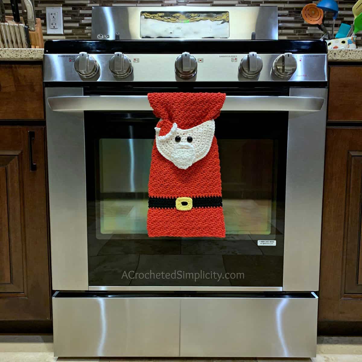 Santa Claus Kitchen Towel - Free Crochet Towel Pattern - A