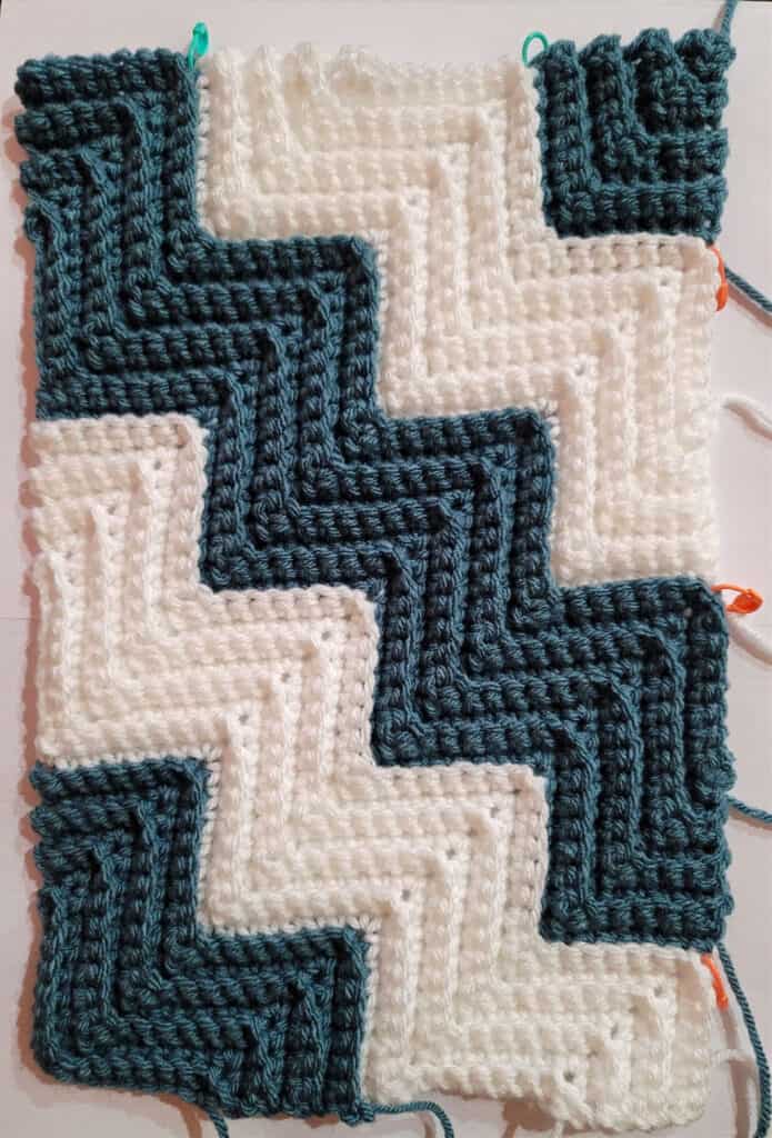 Diagonal Ripple Lapghan Free Crochet Blanket Pattern A Crocheted