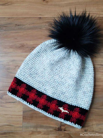 Argyle Beanie & Slouch - Free Crochet Hat Pattern - A Crocheted