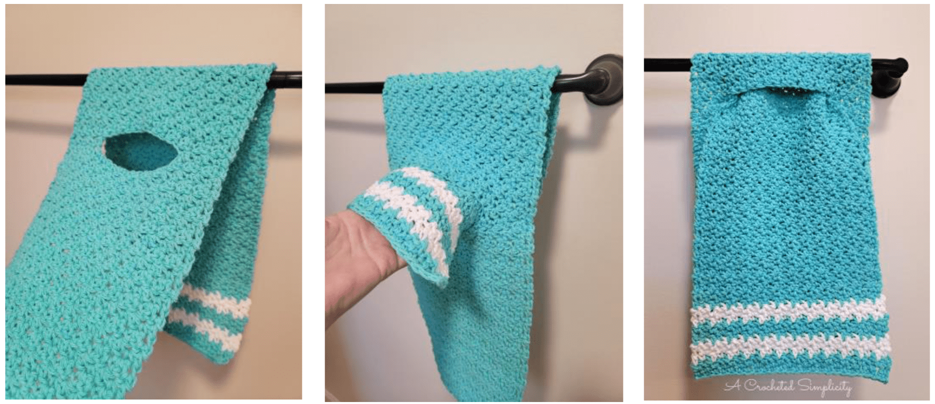 Free Hand Towel Pattern - Easy Towel Topper, Kitchen Towel Hanger