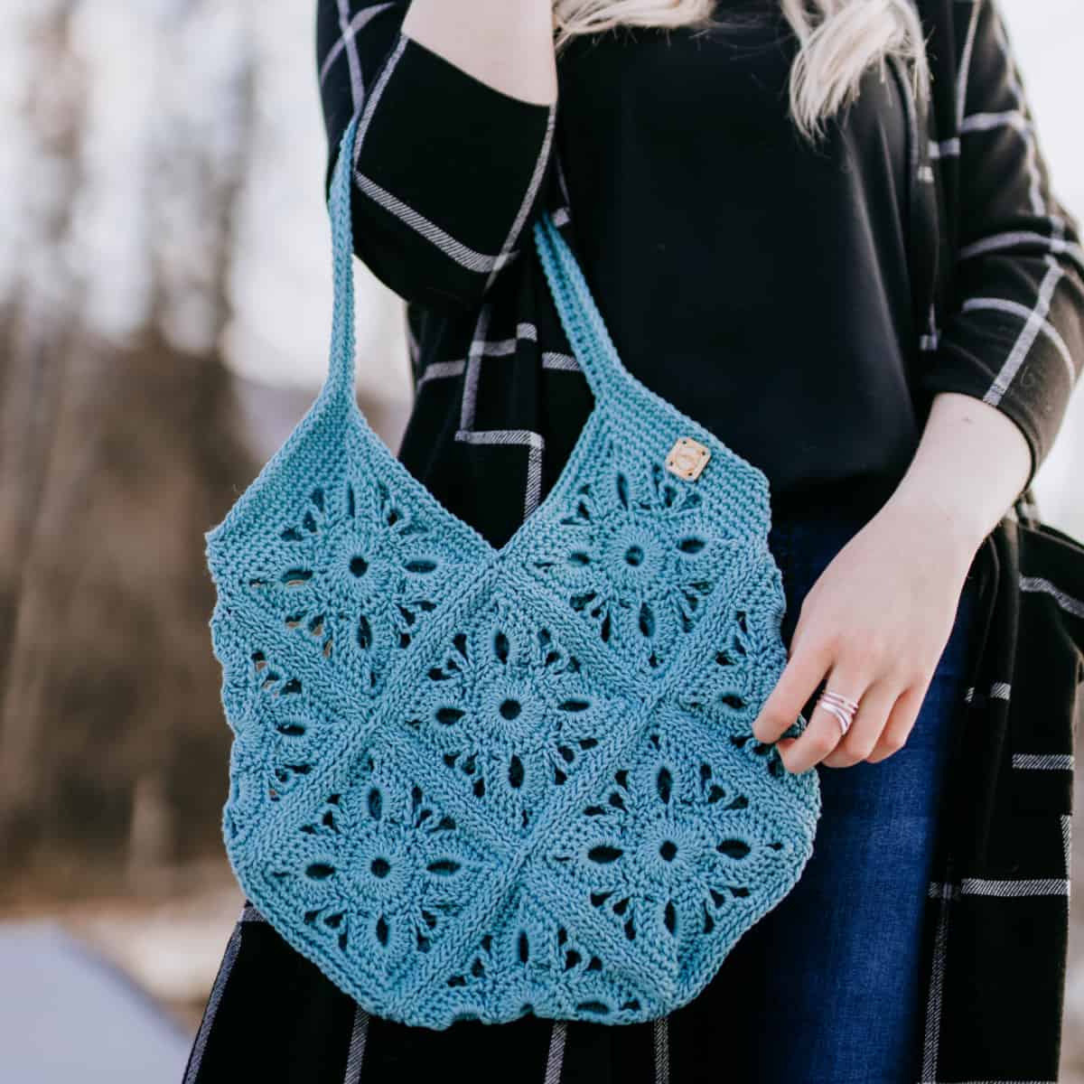 New market bag made from my clearance haul of Mandala yarn! One skein makes  a generous tote bag for only $2.50! This particular skein was called “Wood  Nymph” : r/crochet
