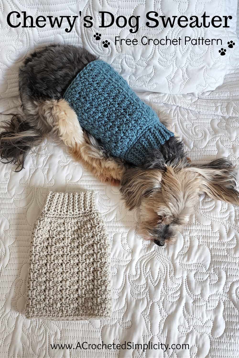 15 Free Crochet Dog Sweater Patterns for Beginners - Jera's Jamboree -  crochet, entertainment, self-care