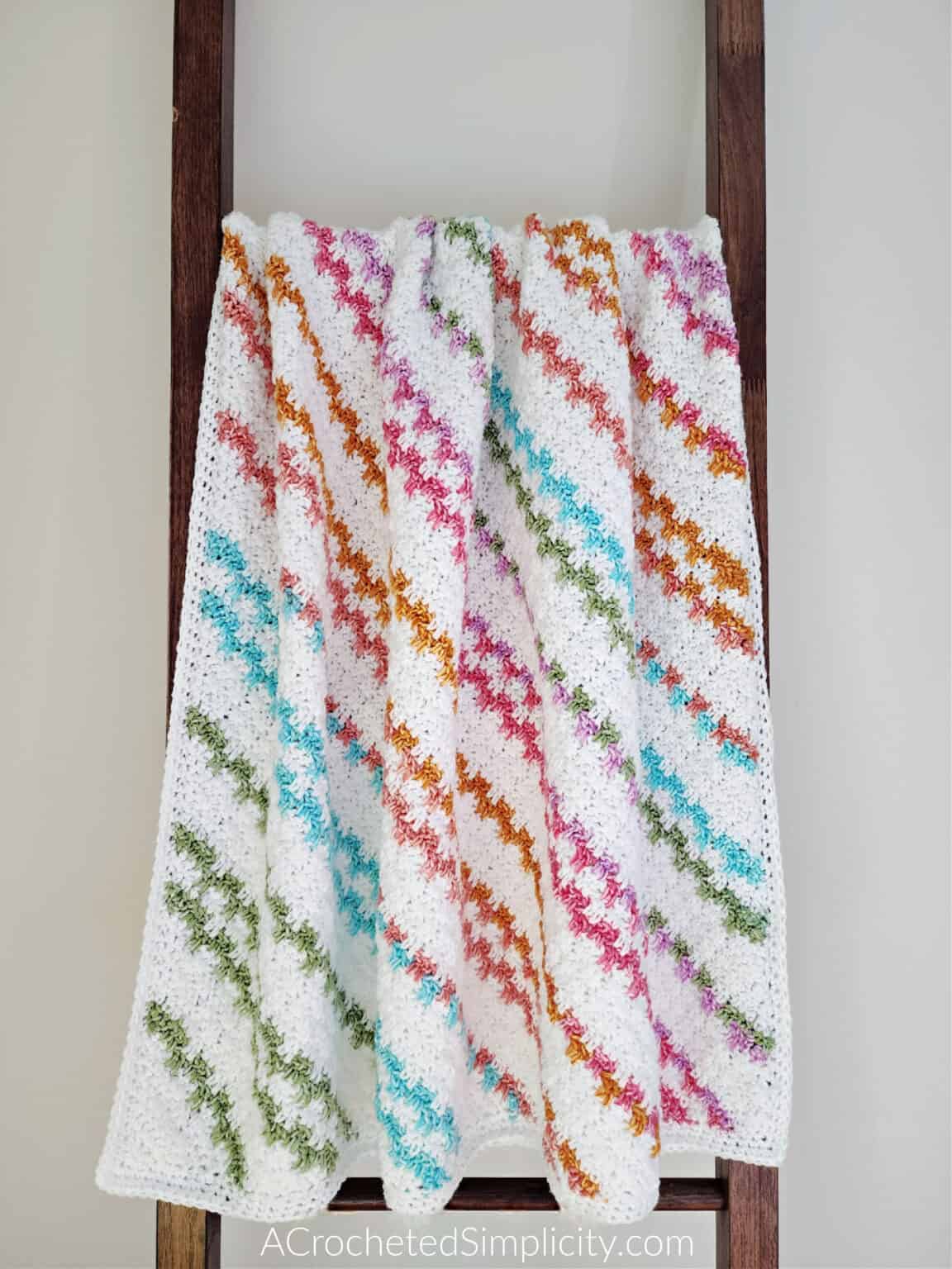 Crochet C2C Blanket Pattern - Candy Stripes Lapghan - A Crocheted ...