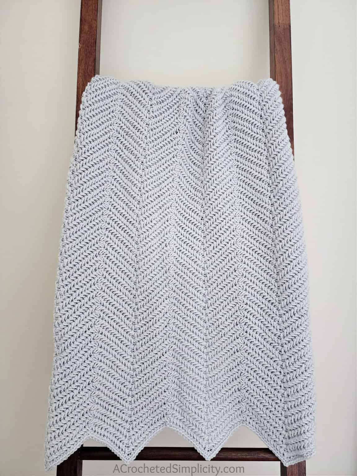 Herringbone Single Crochet Ripple Blanket A Crocheted Simplicity