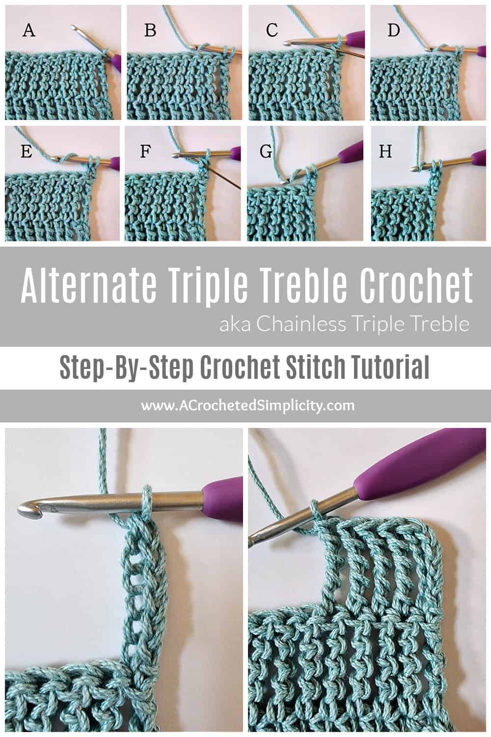 How to Crochet Chainless Triple Treble Crochet A Crocheted Simplicity