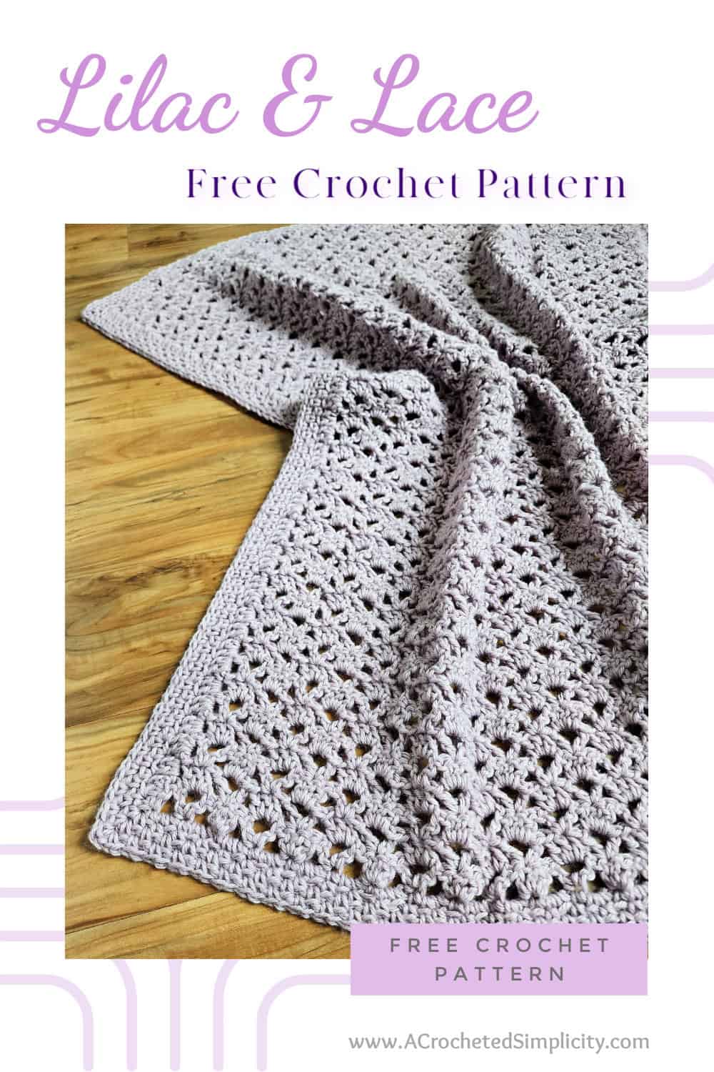 Lacy Baby Blanket Crochet Pattern - A Crocheted Simplicity