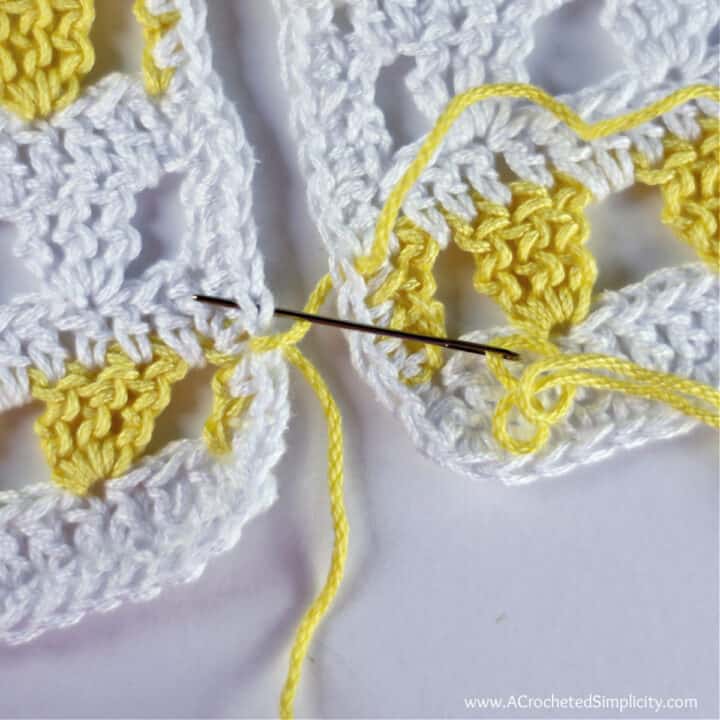 How to Sew a Mattress Stitch Crochet Seam - A Crocheted Simplicity