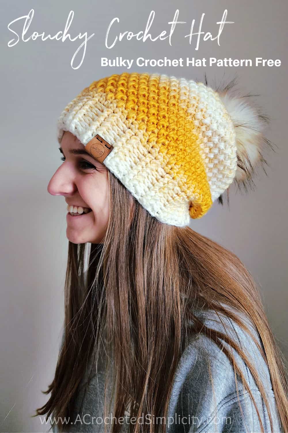 Super Bulky Crochet Hat Pattern (free in nine sizes) - Crafting