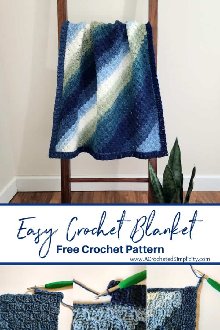 Crochet C2C Blanket - Caspian Crochet Blanket - A Crocheted Simplicity