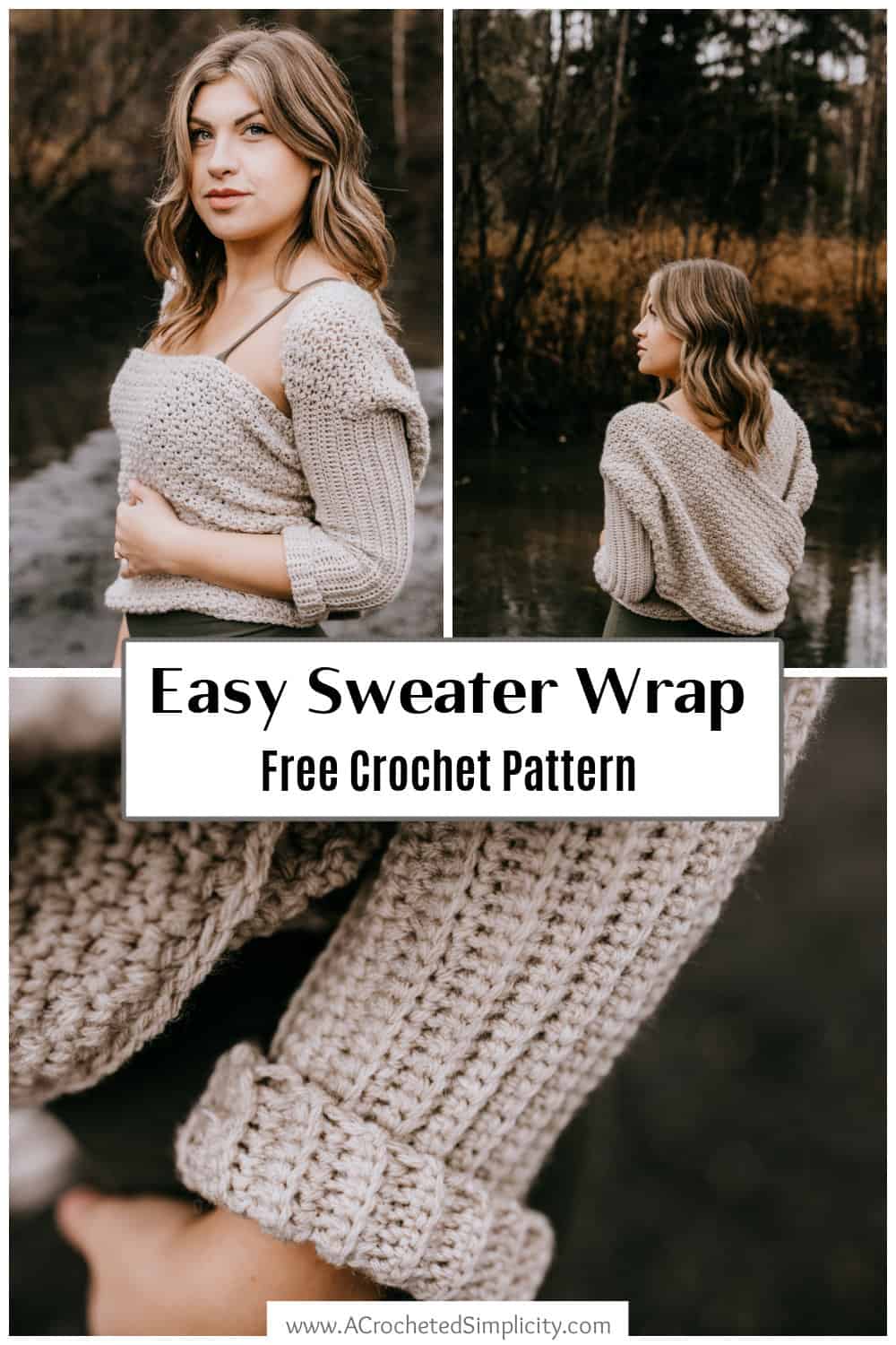 Easy Crochet Sweater Scarf - A Crocheted Simplicity