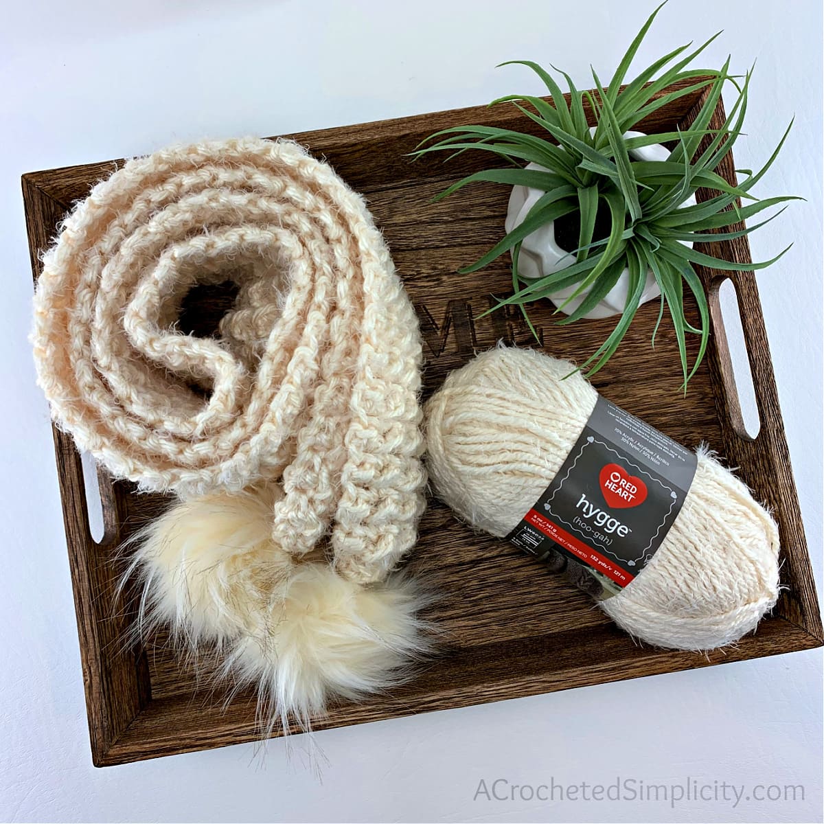 The Snowdrift Scarf - Chunky Crochet Scarf Free Pattern - Tiny Couch Crochet