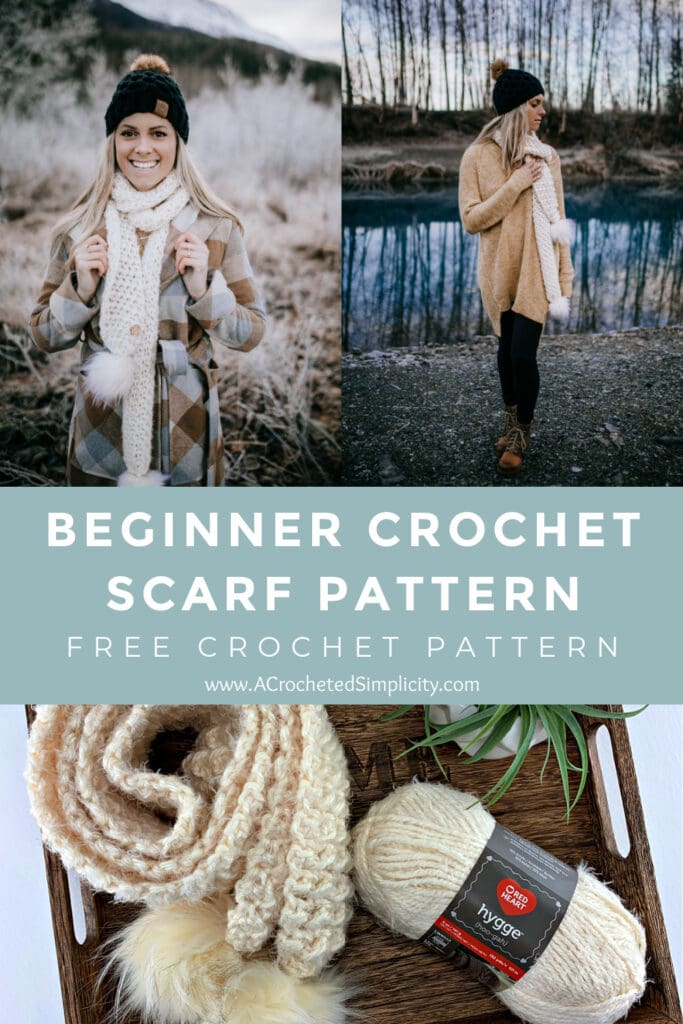 The Snowdrift Scarf - Chunky Crochet Scarf Free Pattern - Tiny Couch Crochet