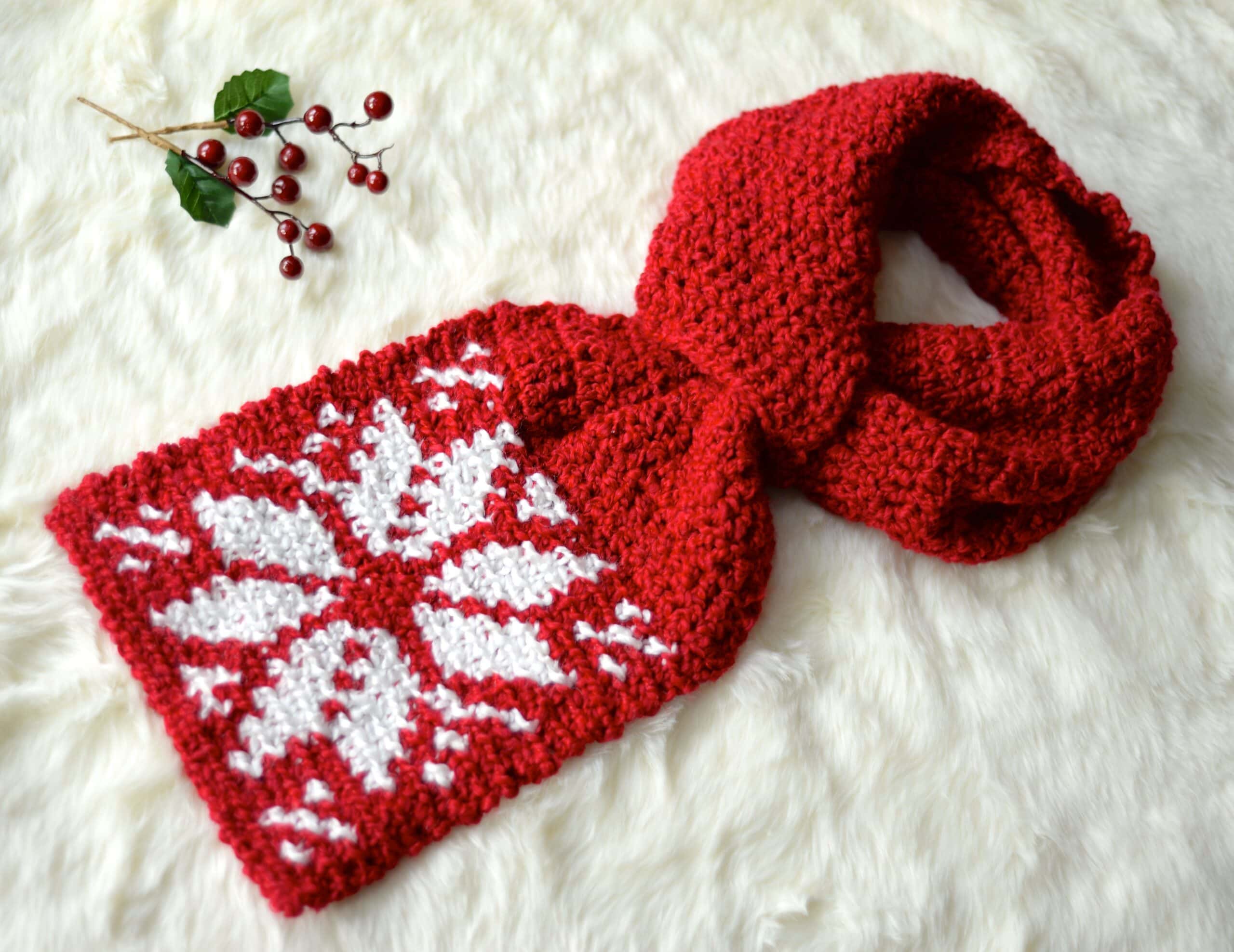 Snowflake Keyhole Scarf Crochet Pattern - A Crocheted Simplicity