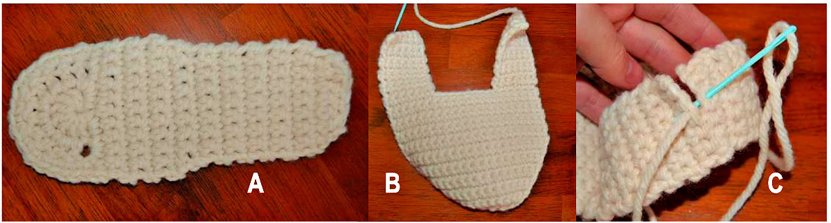 Tutorial for sole and foot of slipper boots.