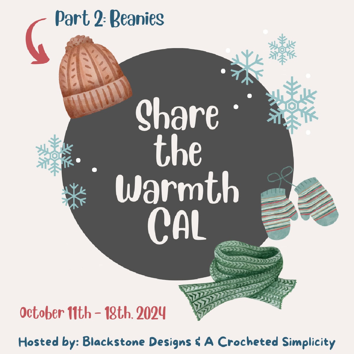 Share the warmth crochet along for charity part two, crochet beanies.