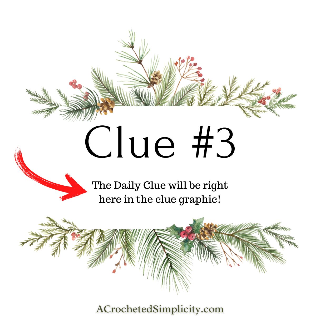 12 days of Christmas giveaway example clue graphic.