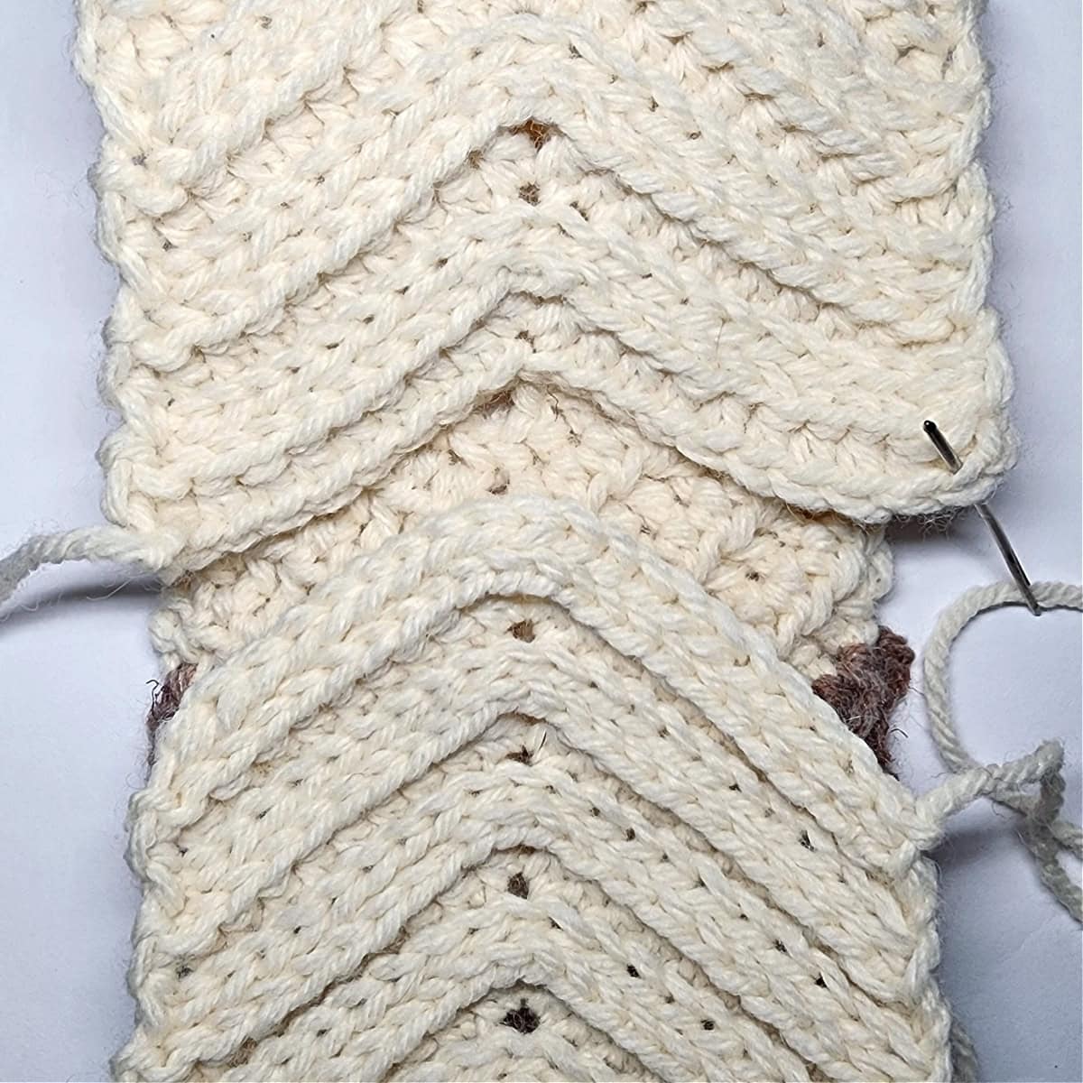 How to whipstitch seam the crochet ear warmer.